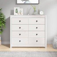 Berkfield Home Side Cabinet White 100x40x90 cm Solid Wood Pine | Size: 100 x 40 x 90 cm