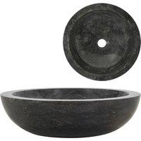 Berkfield Home Sink 40x12 cm Marble Black