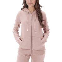 Smart Living Women's Sleek & Versatile Polycotton Plain Zip-Up Hoodie in Pink | Size: Large