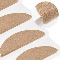Berkfield Home Stair Mats Self-adhesive 10 pcs Beige 56x17x3 cm | Size: Medium
