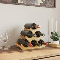 Berkfield Home Wine Rack for 6 Bottles 35x18x25.5 cm Bamboo in Brown
