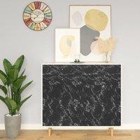 Berkfield Home Self-adhesive Furniture Film Black Stone 500x90 cm PVC