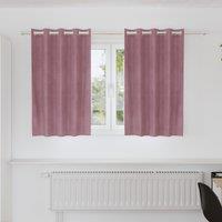 Berkfield Home Blackout Curtains with Eyelets 2 pcs Dark Pink Velvet
