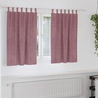 Berkfield Home Blackout Curtains with Hanging Loops 2 pcs Dark Pink Velvet