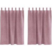 Berkfield Home Blackout Curtains with Hanging Loops 2 pcs Dark Pink Velvet