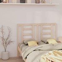 Berkfield Home Bed Headboard 126x4x100 cm Solid Wood Pine in Brown | Size: 126 x 4 x 100 cm
