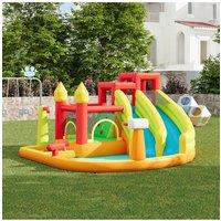Living and Home Inflatable Trampoline Bounce House with Long Slide