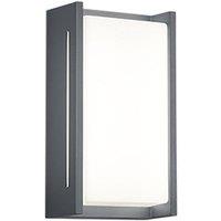 Netlighting Indus Modern 2 Light Outdoor Modern Wall Lamp Anthracite 3000K IP54 in Black