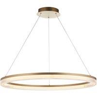 Netlighting Aurelia Pendant Gold Plated Finish & Opal Ribbed Acrylic 41W LED