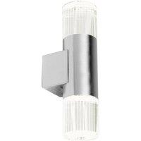 Netlighting Grant 2 Light Outdoor Wall Light Crystal IP44 in Grey
