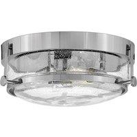 Netlighting Harper 3 Light Flush Ceiling Light Polished Chrome in Silver