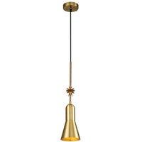 Netlighting Etoile Dome Pendant Ceiling Light Aged Brass & Gold Leaf
