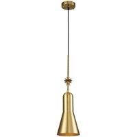 Netlighting Etoile Dome Pendant Ceiling Light Aged Brass & Gold Leaf