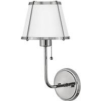 Netlighting Hinkley Clarke Wall Lamp Shade Nickel White Metal Shade 1x E27 in Grey