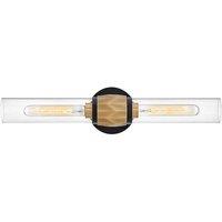 Netlighting Hinkley Ellison Bathroom Wall Lamp Black Heritage Brass IP44 2x E27