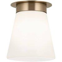 Netlighting Kichler Albers Semi Flush Ceiling Light Champagne Bronze 1x E27 in Brown