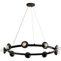 Netlighting Kichler Palta Cylindrical Pendant Black 9x E14