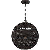 Netlighting Quoizel Lindendale Spherical Pendant Western Bronze IP44 1x E27 in Brown