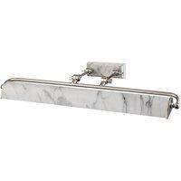 Netlighting Winchfield 4 Light Large Picture Light Nickel & White Marble in Grey