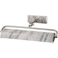 Netlighting Winchfield 2 Light Medium Picture Light Nickel & White Marble in Grey