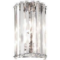 Netlighting Crystal Skye 2 Light Indoor Wall Light Chrome Crystal G9 in Silver