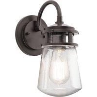 Netlighting Lyndon Outdoor Small Wall Lantern Light Architectural Bronze IP44 E27 in Brown