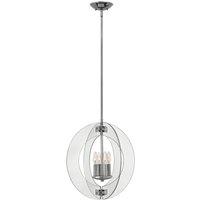 Netlighting Hinkley Solstice Spherical Hanging Pendant 4x E14 Chrome in Grey
