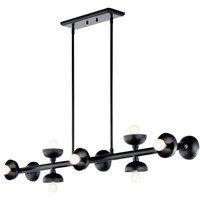 Netlighting Kichler Palta Bar Pendant Black 10x E14