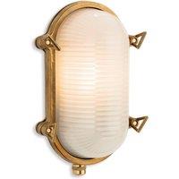 Netlighting Nautic Bulkhead Brass with Frosted Glass IP64 in Gold