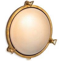 Netlighting Nautic Bulkhead Brass with Frosted Glass IP64 in Gold