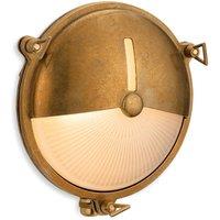 Netlighting Nautic Bulkhead Brass with Frosted Glass IP64 in Bronze