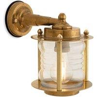 Netlighting Nautic Wall Light Brass with Clear Glass IP23 in Gold