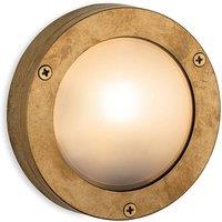 Netlighting Nautic Bulkhead Brass with Frosted Glass IP64 in Bronze