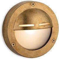 Netlighting Nautic Bulkhead Brass with Frosted Glass IP64 in Bronze
