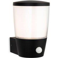 Netlighting Forbes Wall Light PIR Black White Duplex LED Diffuser IP44