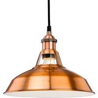 Netlighting Albany 1 Light Dome Ceiling Pendant Brushed Copper E27