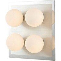 Netlighting IP44 Globe Flush Ceiling Light G9 4 Light G9 In Chrome & Aluminium in Grey