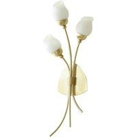 Netlighting Rimini Wall Lamp 3 Light G9 Satin Brass in Gold