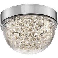Netlighting Harper Small Ceiling 6W 500lm LED 4000K Polished Chrome Crystal in Silver