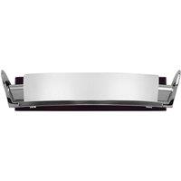 Netlighting Zira Wall Lamp Switched 2 Light G9 Chrome Frosted White Glass Wenge in Grey
