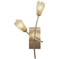 Netlighting Pietra Wall Lamp Switched 2 Light G9 Antique Brass in Bronze