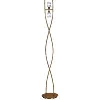 Netlighting Alaska Floor Light G9 2 Light G9 Antique Brass NOT LEDCFL Compatible in Gold