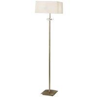 Netlighting Akira Floor Lamp 3 Light E27 Antique Brass With Cream Shade