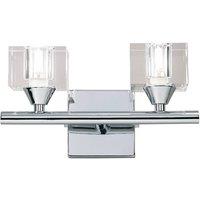 Netlighting (0004 030) Cuadrax Wall Lamp Switched 2 Light G9 Polished Chrome in Silver