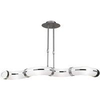 Netlighting Guss Telescopic GU10 4 Light L1 SGU10 Bar Chrome White Acrylic in Grey