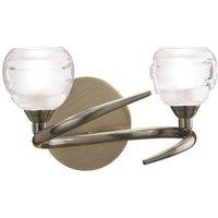 Netlighting Loop Wall Lamp Switched 2 Light G9 Antique Brass in Bronze