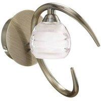 Netlighting Loop Wall Lamp Switched 1 Light G9 Antique Brass in Bronze