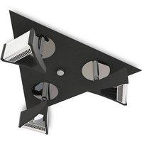 Netlighting Filippo Spot Light 3 Light LED Triangular 15W 1350lm Black Chrome