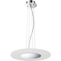 Netlighting Notte Pendant 28W LED Round 3000K 1800lm Chrome Frosted Acrylic in Grey