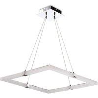 Netlighting Tacc a Pendant 28W LED Square 3000K 2500lm Chrome Frosted Acrylic in Grey